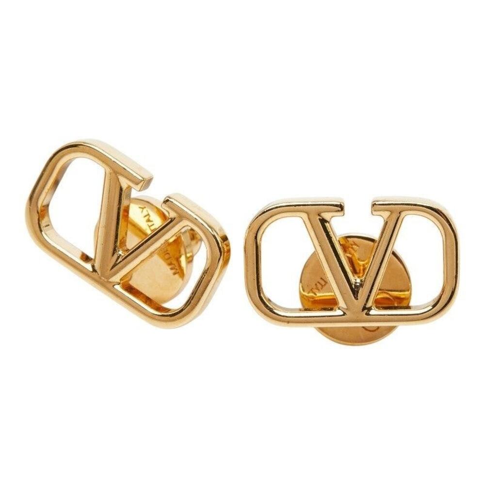Valentino VLogo Signature Stud Earrings Gold Plated GP